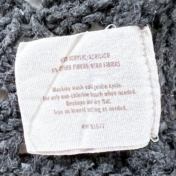 Women's Decree Sweater Cardigan | Gray | Open-Knit | Large | Long | Button-Up - Picture 13 of 13